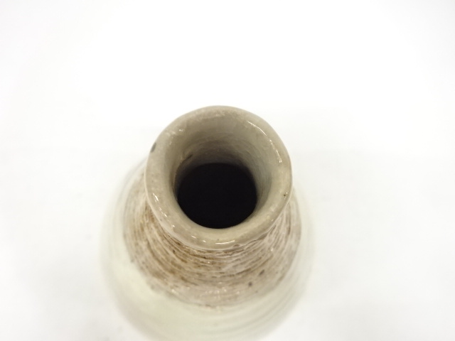  朝日焼　七十四代　朝日豊斉造　燔師　櫛目　花生